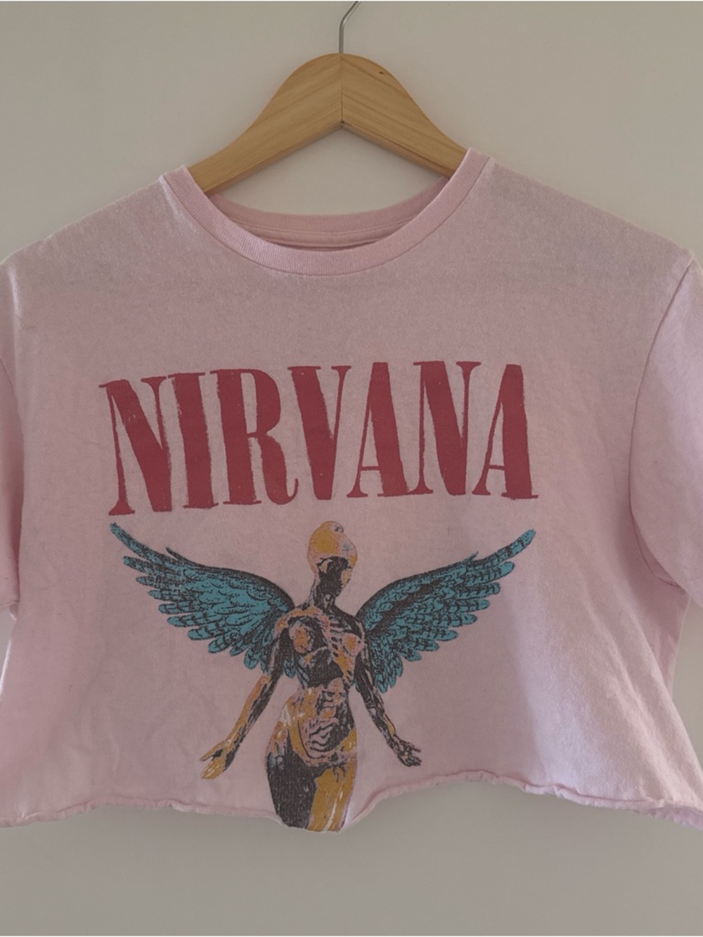 NIRVANA Peach-Pink Smiley Logo Tee